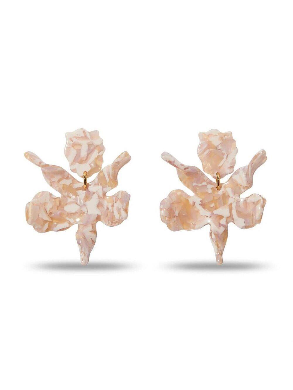 Lele Sadoughi Small Paper Lily Earrings Blush